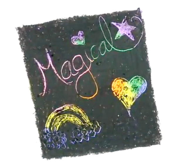 Magical Unicorn Crayon Scratch Art