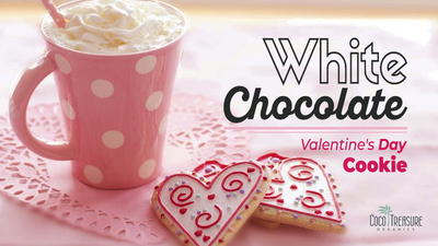 White Chocolate Valentine’s Day Cookie