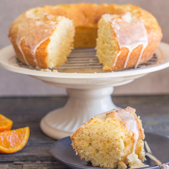 Simple Glazed Orange Cake