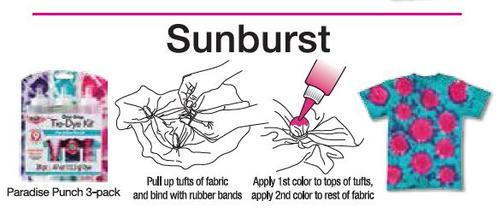 Sunburst Tie Dye Technique