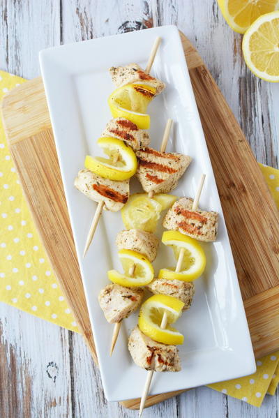 Greek Lemon Chicken Skewers