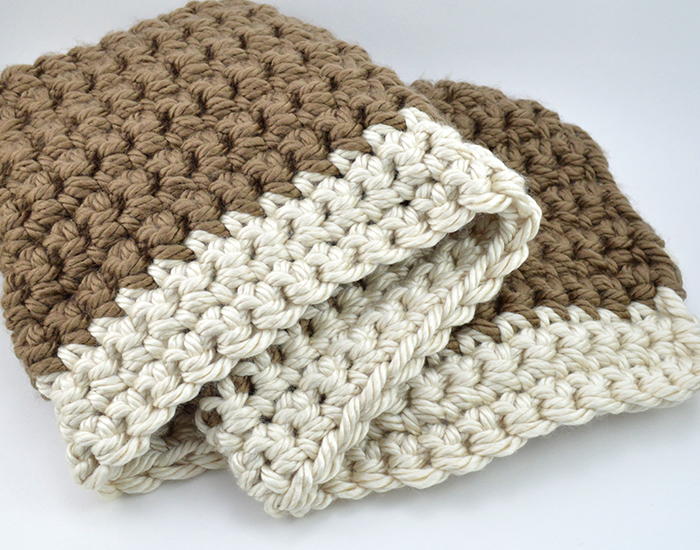 Mega Bulky Yarn Crochet Blanket