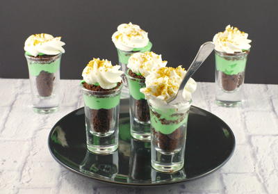 Shamrock Irish Cream Dessert Shots