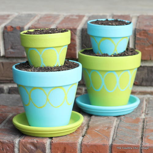 Colorful Tiered Planters