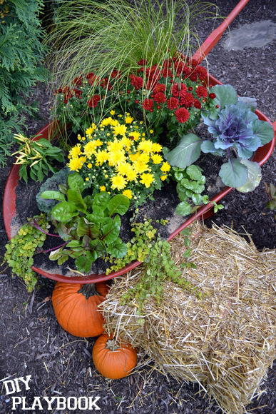 DIY Wheelbarrow Planter | DIYIdeaCenter.com