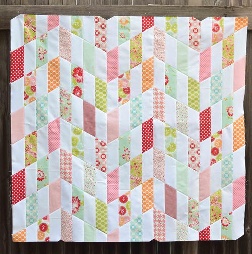 Striped Chevrons Baby Quilt Tutorial