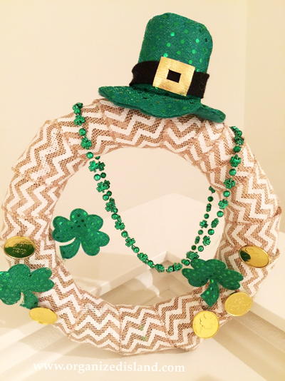 St Patrick's Day Dollar Store Wreath