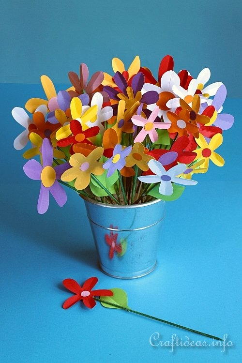 Colorful Paper Flowers Bouquet