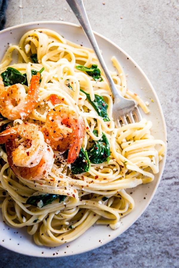Garlic Butter Shrimp Pasta | RecipeLion.com