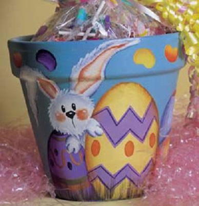 Jelly Bean and Bunny Easter Pot