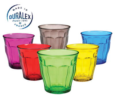 Duralex Picardie Color Tumbler Glass Set 