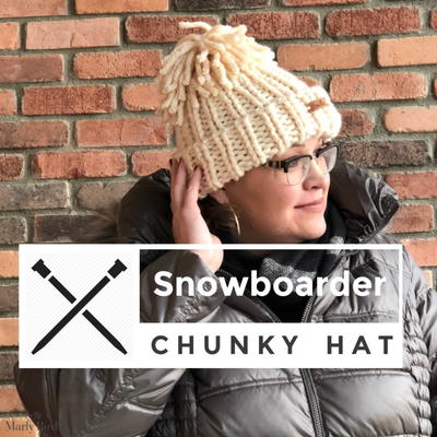 Knit Snowboarder Chunky Hat