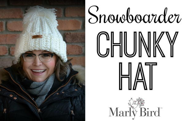Crochet Snowboarder Chunky Hat