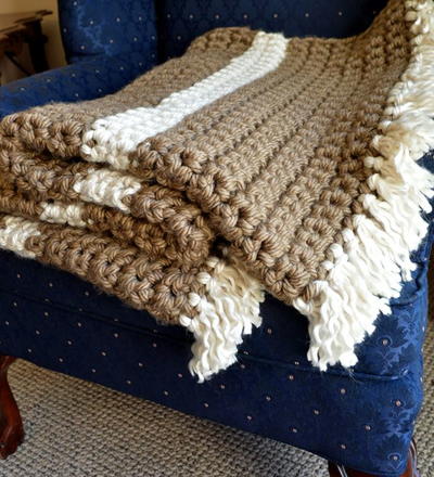 Mega Bulky Yarn Crochet Blanket