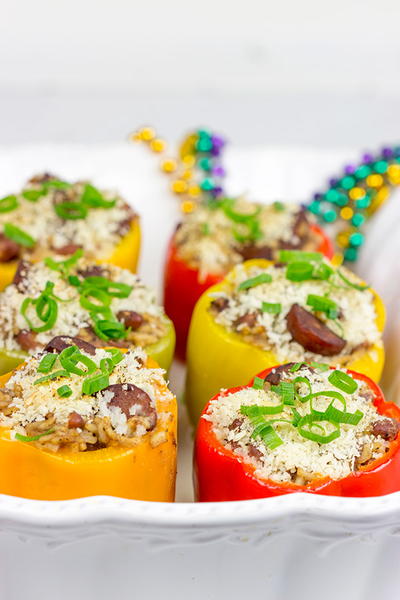 Red Beans and Rice Stuffed Peppers