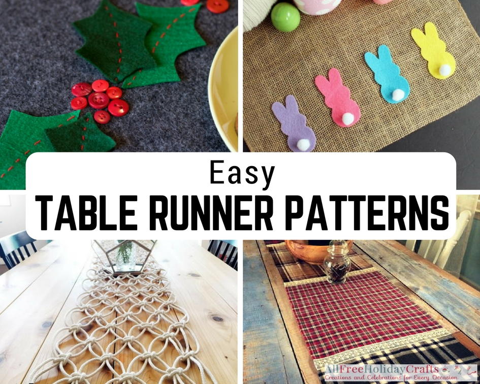 32 Easy Table Runner Patterns for Any Occasion | AllFreeHolidayCrafts.com