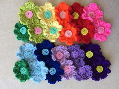 Hair Flower No-Slip Clips