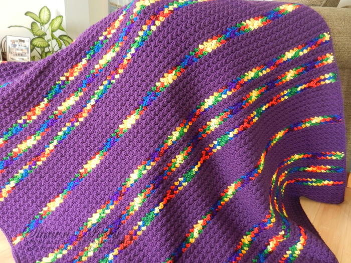 Fiesta Rainbow Crochet Blanket Pattern | FaveCrafts.com