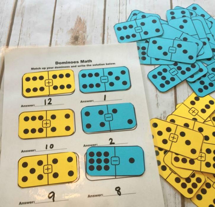 Domino Math Addition Printable | AllFreeKidsCrafts.com