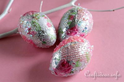 Glittery Foil Easter Eggs
