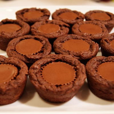 Chocolate Peanut Butter Cup-Stuffed Brownies