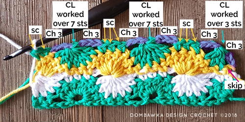 Catherine's Wheel Crochet Stitch - FREE photo tutorial