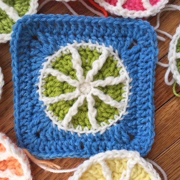 Citrus Slice Granny Square