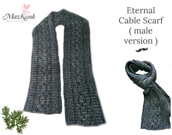 Eternal Cable Scarf (Male Version )
