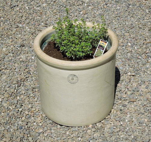 DIY Ceramic Crock Garden Container