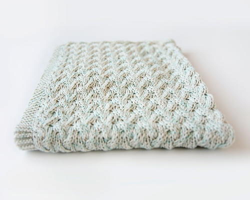 Waterfall Baby Blanket | AllFreeKnitting.com
