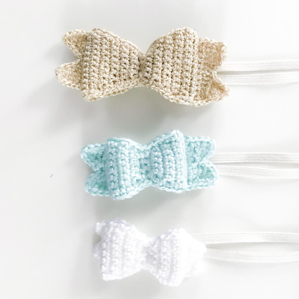 Download Crochet Baby Bow Headband | FaveCrafts.com