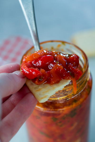 Pindjur: Balkan Tomato and Red Pepper Spread