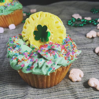 Leprechaun Cupcakes with Buttercream Frosting