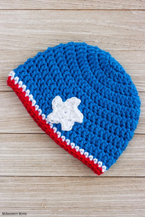 Patriotic Baby Hat Pattern For A Girl
