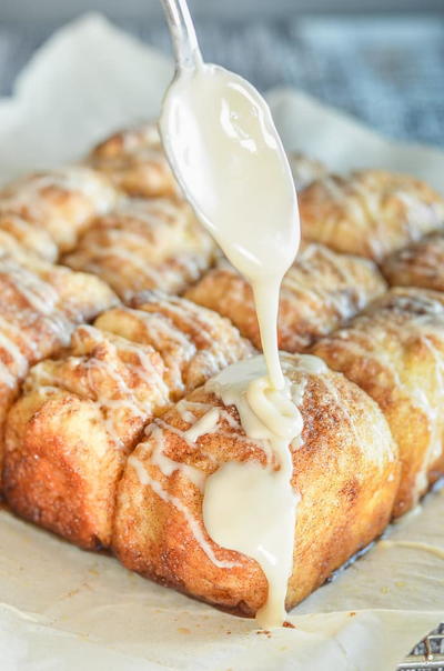 No Knead Cinnamon Pull Apart Bread 