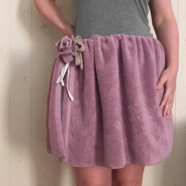 No Sew Terry Cloth Skirt Tutorial