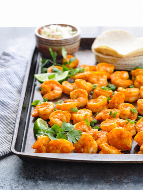 20-Minute Sheet Pan Shrimp Tacos