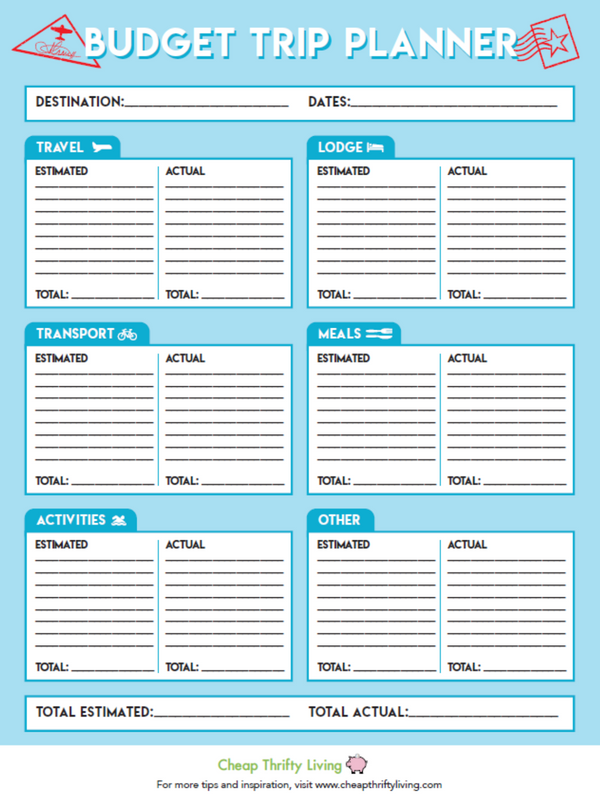 Travel Budget Worksheet Template HQ Printable Documents