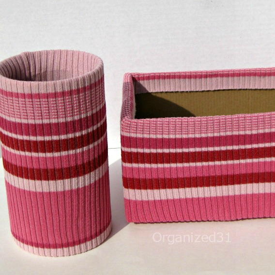 Upcycled Desk Organizers from Sweaters
