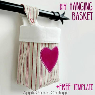 The Cutest Fabric Hanging Basket