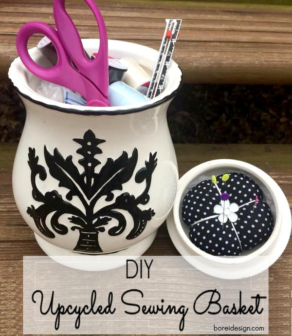 DIY Upcycled Sewing Organizer