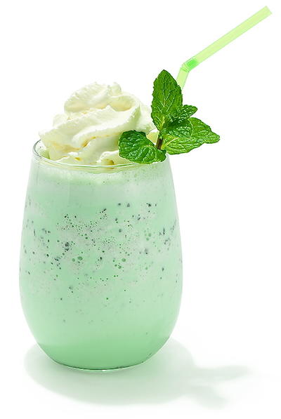 St. Patrick's Day Milk Shake with Whipped Cream