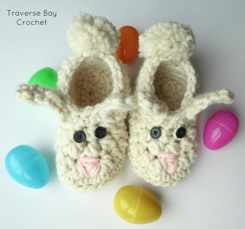 Crochet Bunny Slippers AllFreeCrochet crochet-bunny-slippers-allfreecrochet