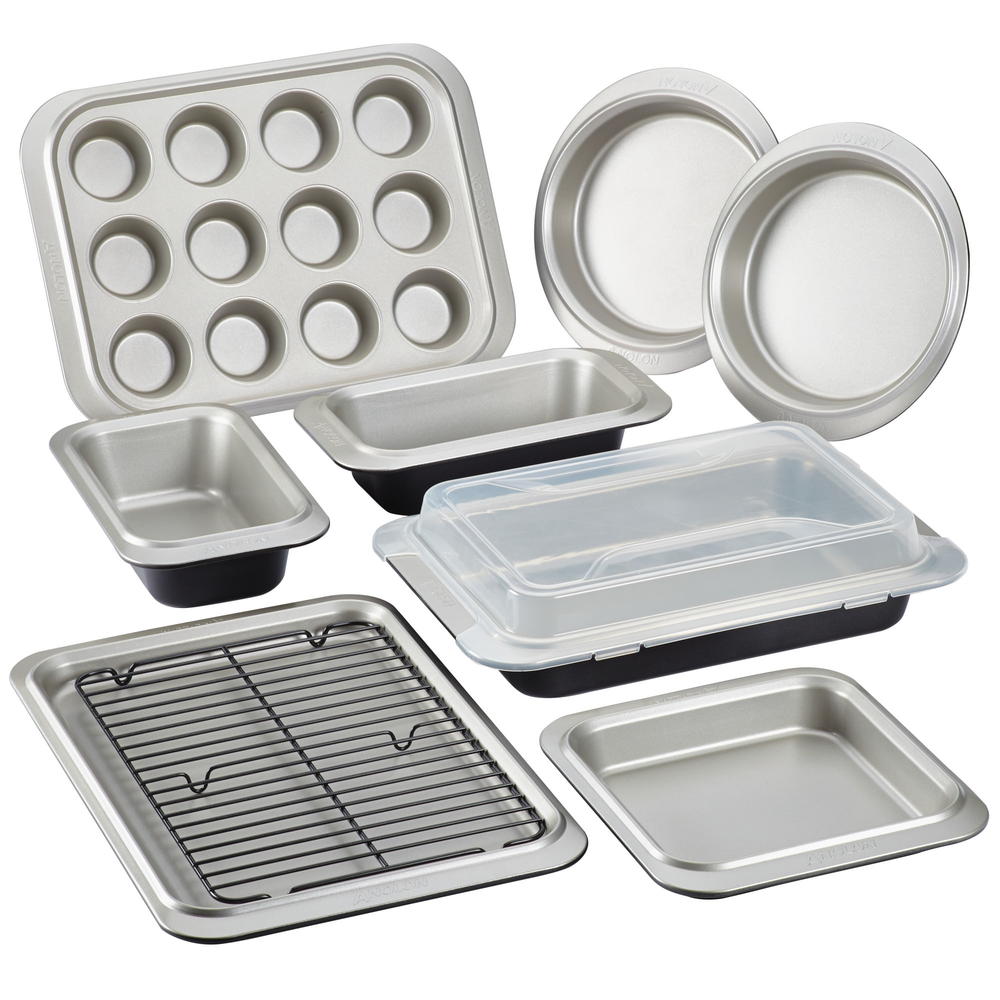 Anolon Two-Tone 10-Piece Bakeware Set | TheBestDessertRecipes.com