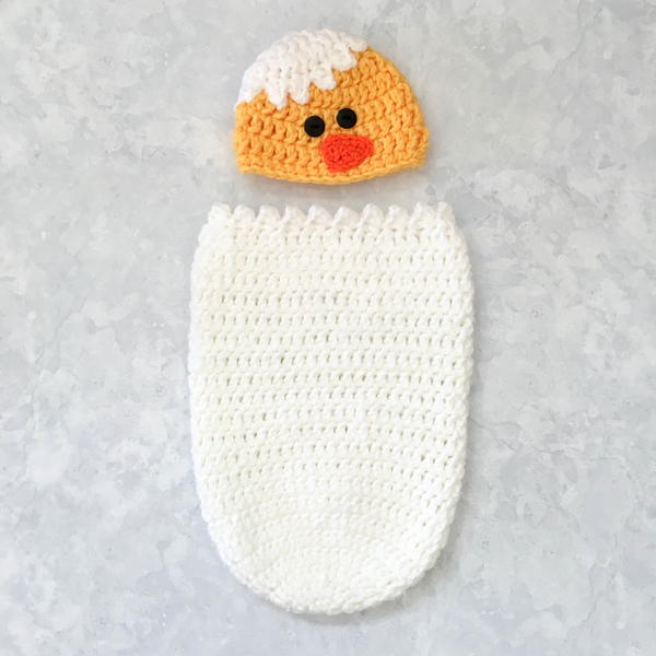 Baby Chick Newborn Hat and Cocoon Set