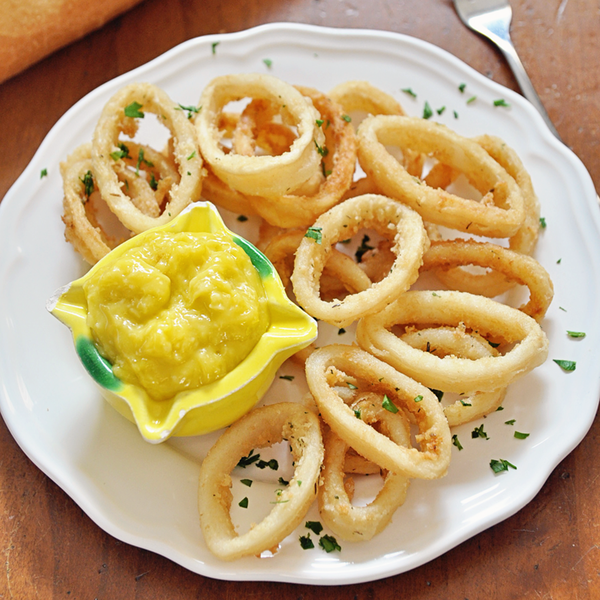 Fried Calamari with Homemade Garlic Aioli