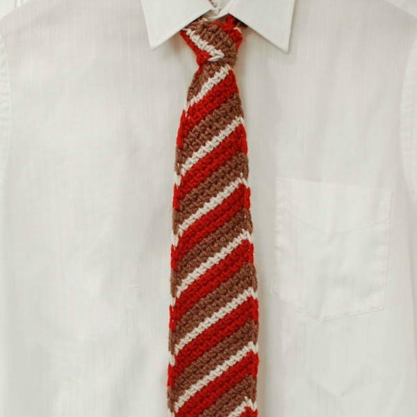Tunisian Striped Tie