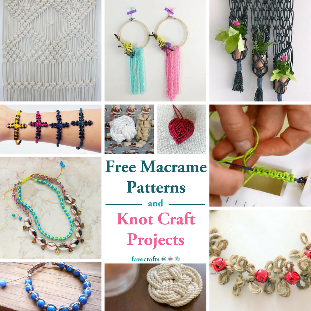 Unique Macrame Knots & Patterns (That Anyone Can Make)  Macrame knots  pattern, Macrame knots, Macrame plant hanger patterns