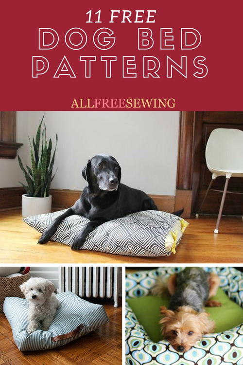 10 Free Dog Bed Patterns (Printable 