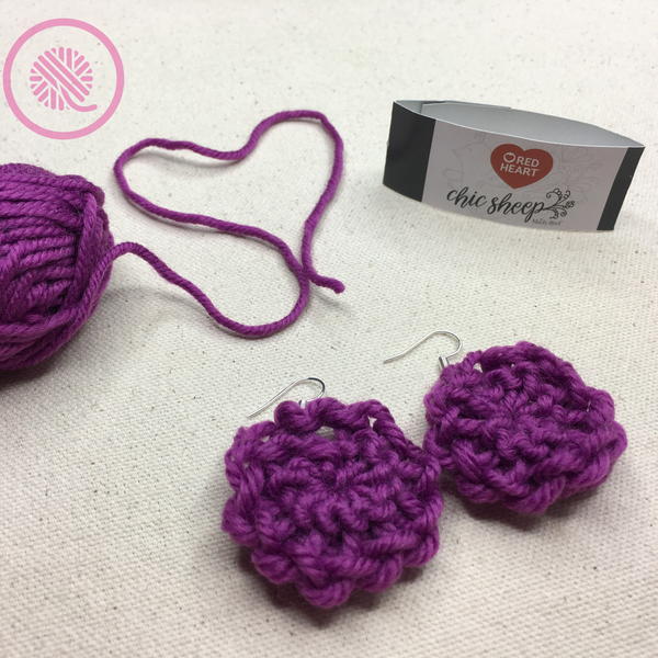 Easy Loom Knit Flower Earrings